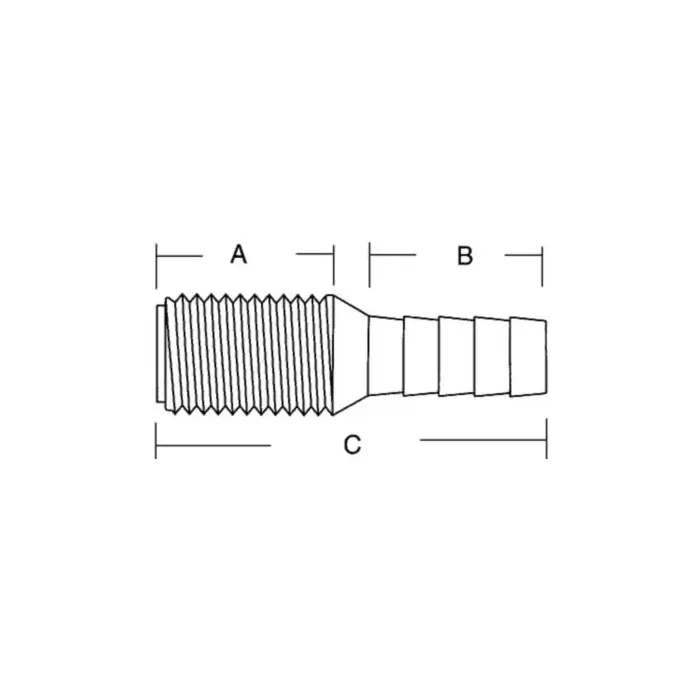 Forespar CF252 Marelon Hose Adaptor/Tailpipe