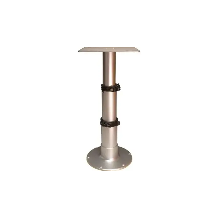 Springfield 1660230 3-Stage Clear Anodized Pedestal Set (Includes Square Table Mount and Base), 12-3/4", 20", 28"
