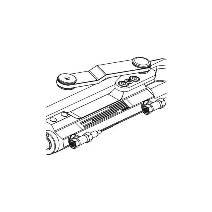 Uflex UC128TS2 Protech Front Mount Hydraulic Steering Cylinder, Starboard w/Offset Arm