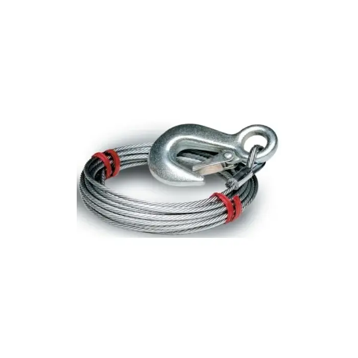Tie Down Engineering Galvanized Steel 7 x 19 Winch Cable With Galvanized Latch Hook