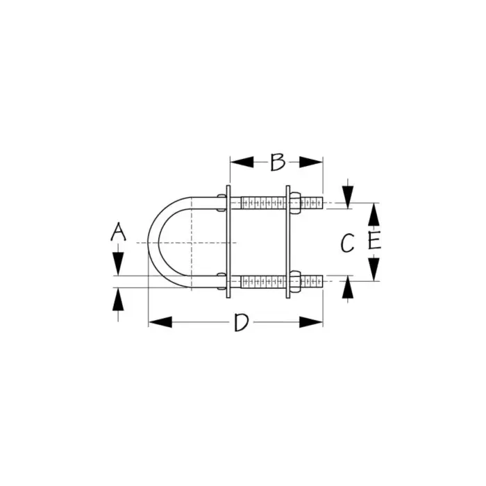 Sea-Dog 080263 U-Bolt - Stainless Steel, 6 mm 