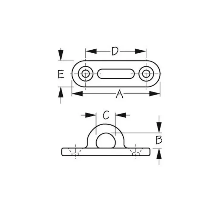 Stainless Oblong Eye Plate-3 I