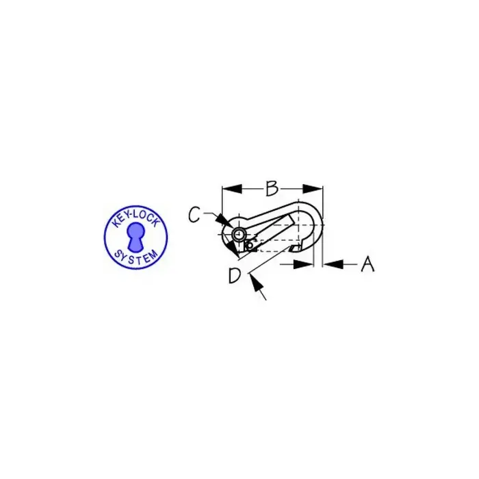 Sea-Dog 151085 Snap Hook With Eye Insert, 3-1/8", Bulk