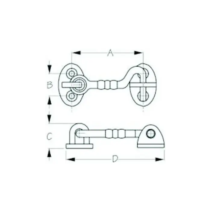 Sea-Dog 222055 Decorative Door Hook, Chrome/Brass, 2-1/2"