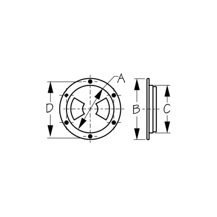 Quarter-Turn Deck Plate w/Internal Collar