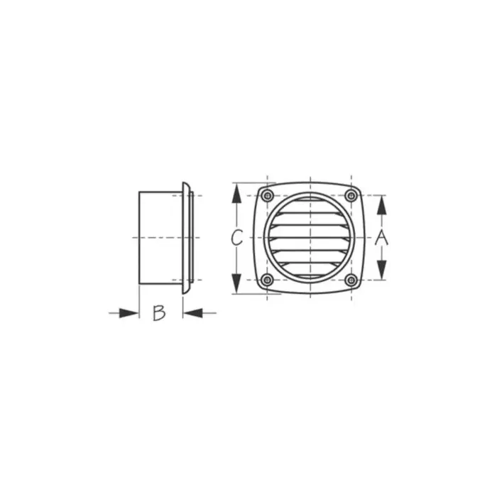 Seadog 337325 Hose Thru Vent, 3" Black