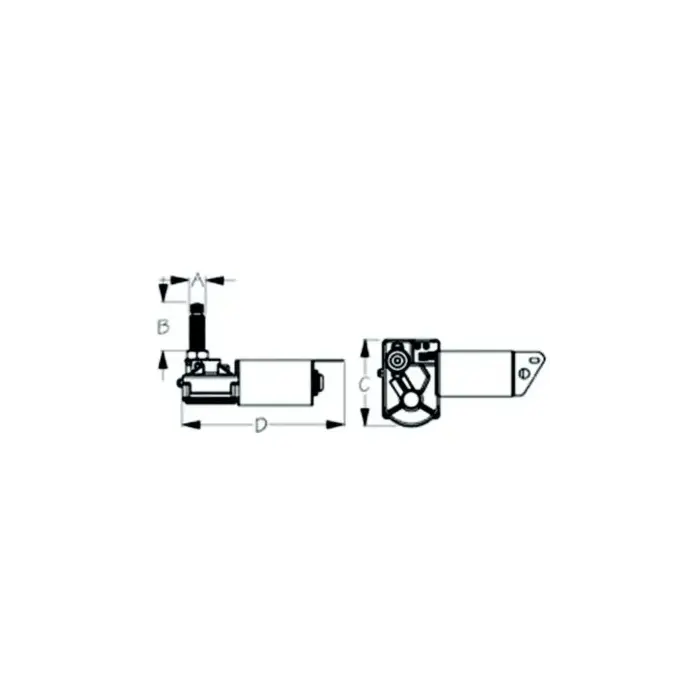 SeaDog Stamped Powder Coated Steel & 304 Stainless 12V MRV Wiper Motor | Black Finish