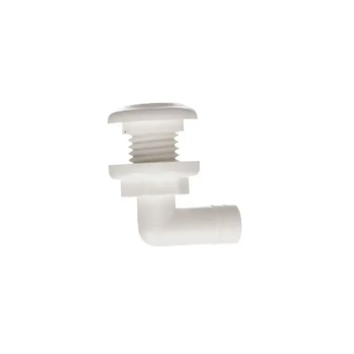 Seachoice 90 Degree Plastic Thru-Hull, White
