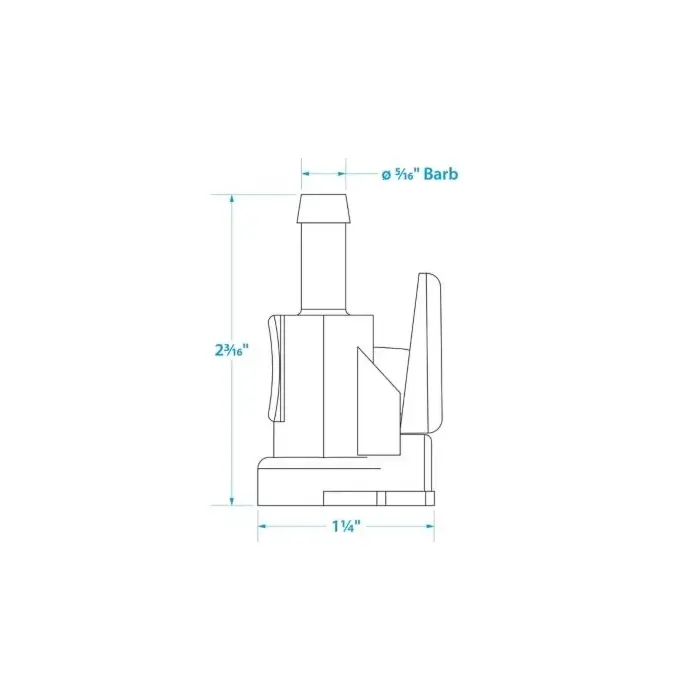 Seachoice Deluxe Fuel Connector For Yamaha/Mercury/Mariner, Acetal - Female Hose Fitting 5/16" Barb