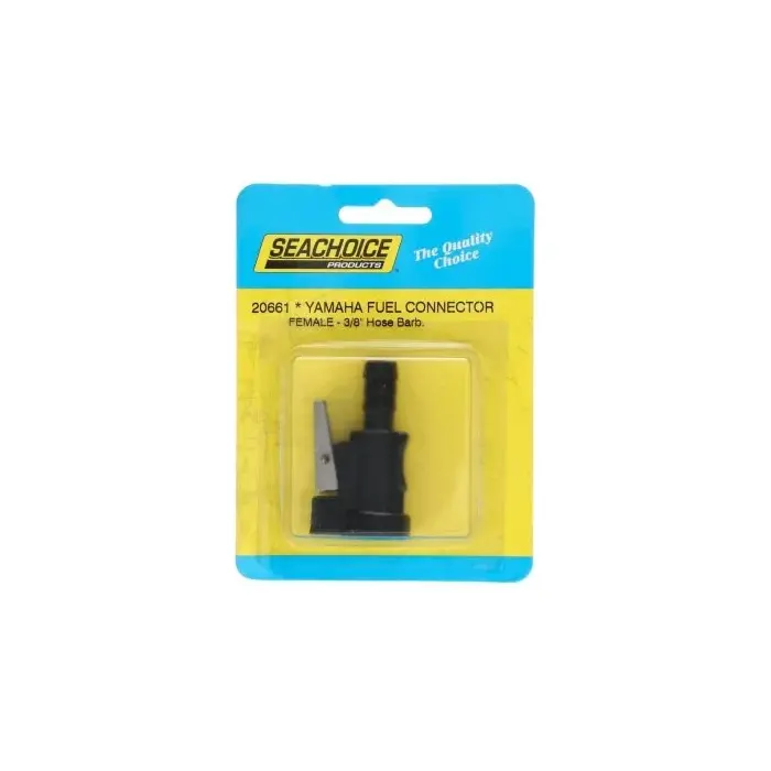 Seachoice Deluxe Fuel Connector For Yamaha/Mercury/Mariner, Acetal - Female Hose Fitting 3/8" Barb