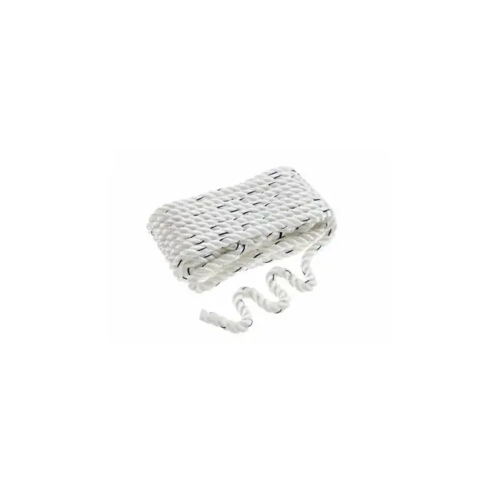 Seachoice Premium 3 Strand Twisted Nylon Dock Line - White With Blue Tracer