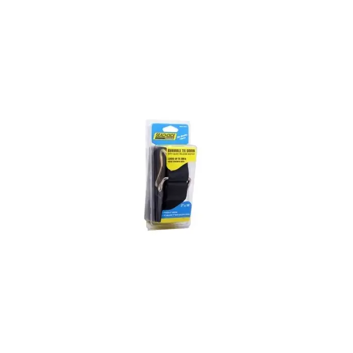 Seachoice Premium Gunwale Trailer Tie Down Strap 2" Wide - Black
