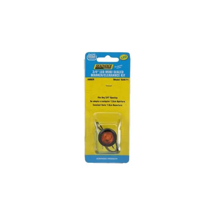Seachoice 52671 LED 3/4" Mini Sealed Marker/Clearance KitAmber