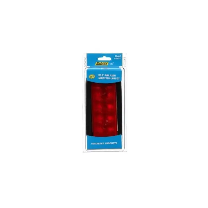 Seachoice 52831 LED 6" Oval Sealed Tail Light Kit For Flush Mount
