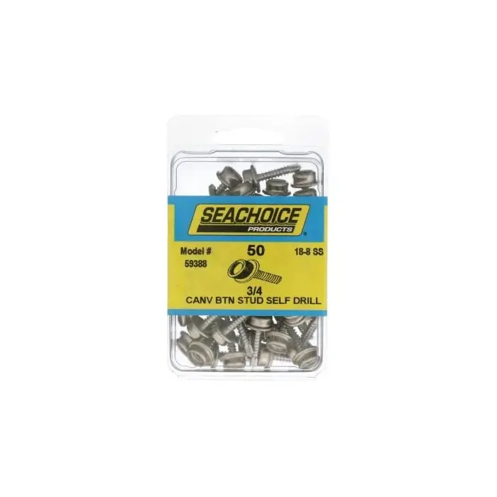 Seachoice 59388 Button Stud Self-Drilling Screw 3/4", 50/pk